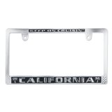 Photo: CALIFORNIA License Plate Frame CH/BK JPN Size