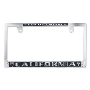 Photo: CALIFORNIA License Plate Frame CH/BK JPN Size