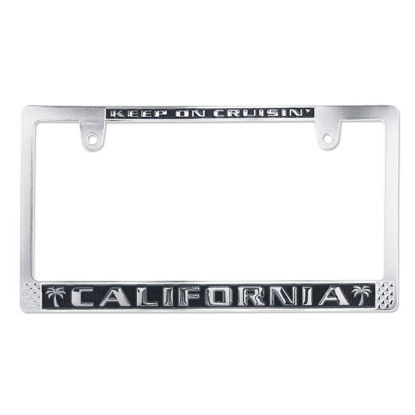Photo1: CALIFORNIA License Plate Frame CH/BK JPN Size (1)