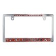 Photo1: CALIFORNIA License Plate Frame CH/RD JPN Size (1)
