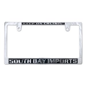 Photo: SOUTH BAY IMPORTS License Plate Frame CH/BK JPN Size