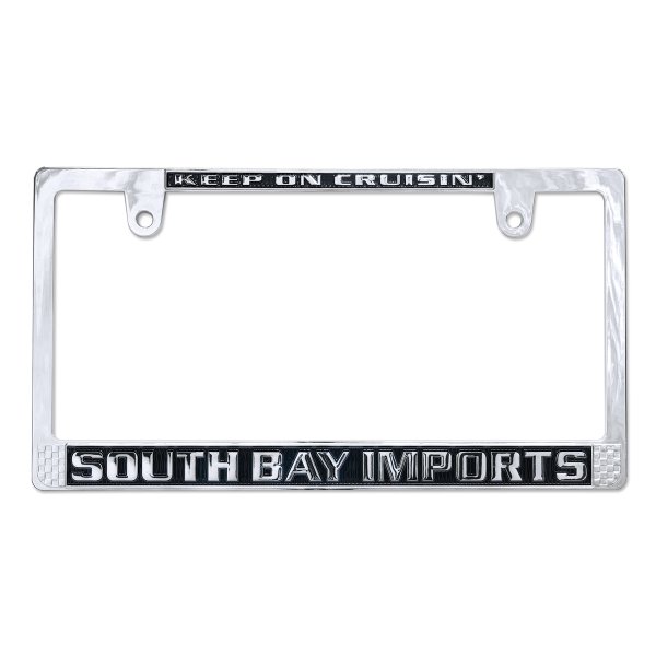 Photo1: SOUTH BAY IMPORTS License Plate Frame CH/BK JPN Size (1)
