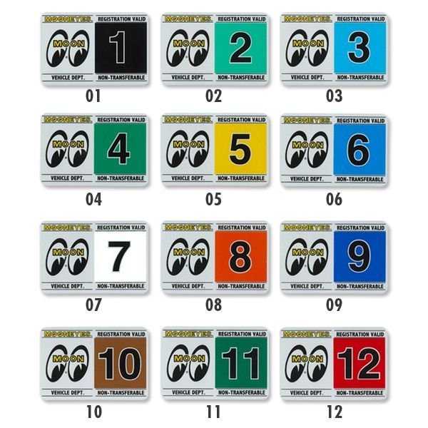 Photo2: MOONEYES Registration Stickers (2)
