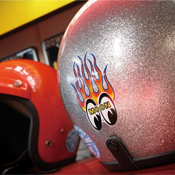 Photo1: Flamin' MOON Sticker (1)