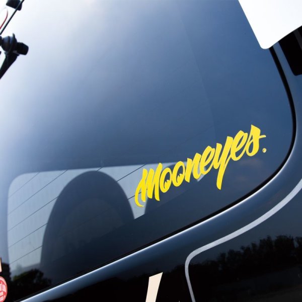 Photo1: MOONEYES Sticker (Clear Type/Script Type) (1)