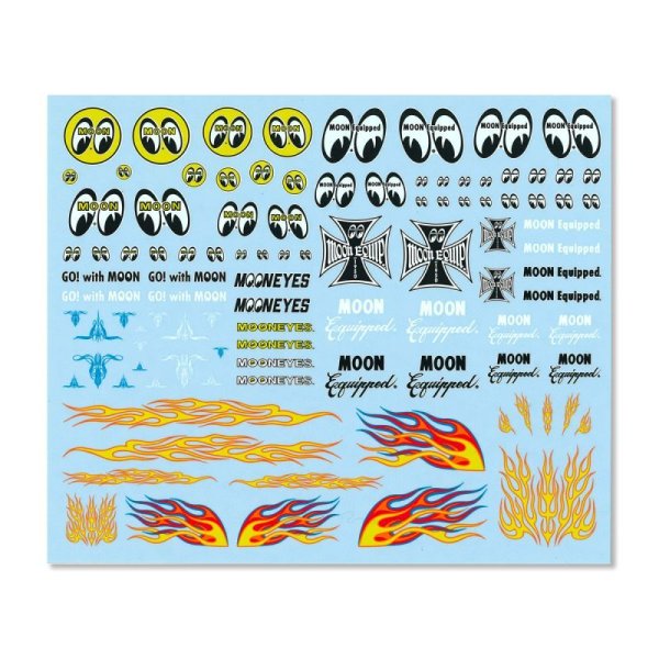 Photo1: 1/64 Die-cast Car Decals MOONEYES Assort (1)