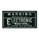 Photo: HOT ROD Sticker ALARM SYSTEM Decal Black