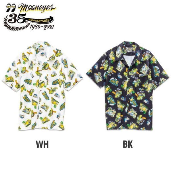 Photo4: MOONEYES 35th Anniv. Limited Aloha Shirt (4)