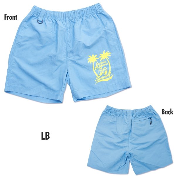 Photo4: MOON Palm Tree Nylon Short Pants (4)