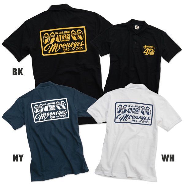 Photo2: MOON 40th Anniv. Plaque Design Polo Shirt (2)