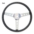 Photo3: MOONEYES ORIGINAL "4-Holes Finger Grip" Steering Wheel 15" Black (Vinyl Grip) (3)