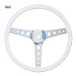 Photo3: MOONEYES ORIGINAL "4-Holes Finger Grip" Steering Wheel 15" White (Vinyl Grip) (3)