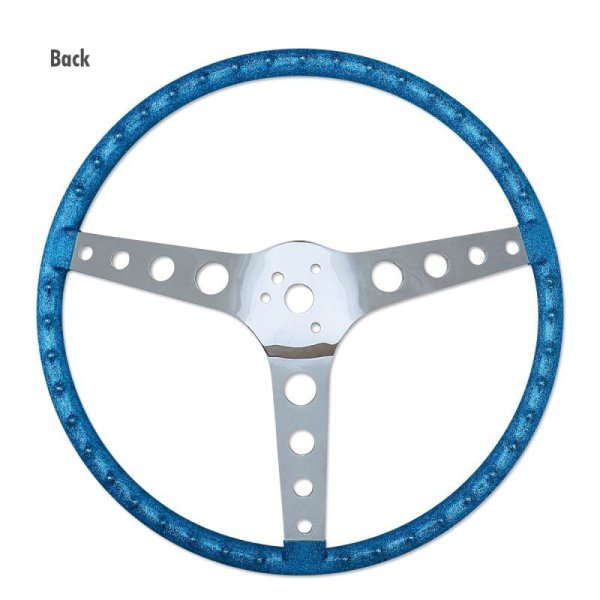 Photo10: MOONEYES ORIGINAL California Metal Flake 4-Holes Finger Grip Steering Wheel 38cm (15") (10)