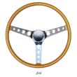 Photo8: MOONEYES ORIGINAL California Metal Flake 4-Holes Finger Grip Steering Wheel 38cm (15") (8)