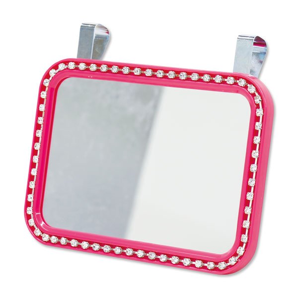 Photo3: Small Clip-on Visor Mirror Diamonds (3)