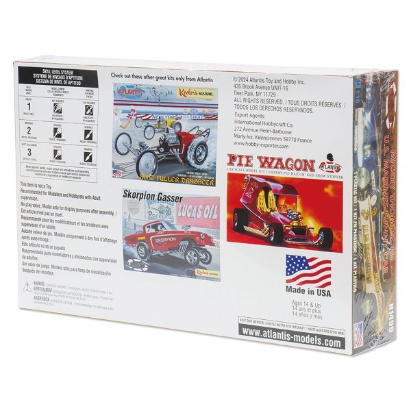 Photo2: 1/16 Mickey Thompson U.S. Marines Funny Car Plastic Model Kit (2)