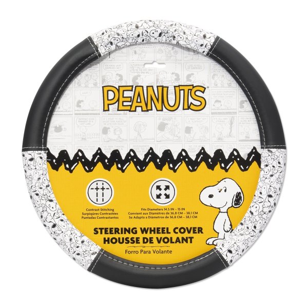 Photo2: SNOOPY Peanuts Expression Steering Wheel Cover (2)