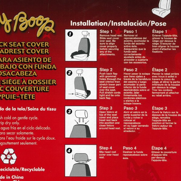 Photo4: Betty Boop Low Back Seat Cover (4)
