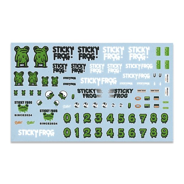 Photo1: 1/64 Diecast Car Decals Sticky Frog Assort (1)