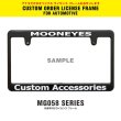 Photo1: Std. Custom License Plate Frame Black【MG058】 (1)