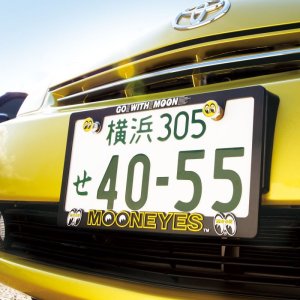 Photo: Raised MOON Logo License Plate Frame for JPN size