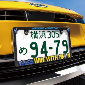 Photo: Raised YOKOHAMA DeNA BAYSTARS x MOONEYES License Plate Frame for JPN size