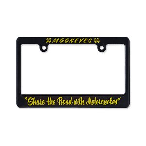 Photo: Black License Frame for Motorcycle "Share The Road with Motorcycle"