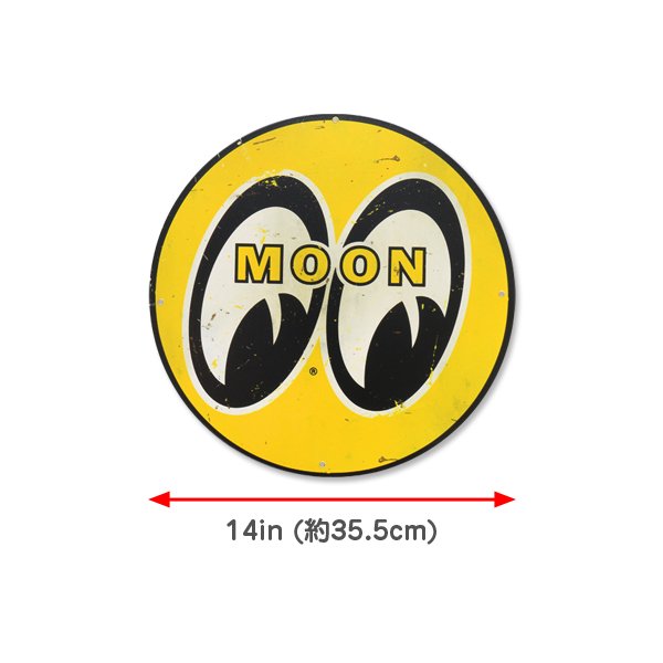 Photo1: MOON Steel Sign Small & Distressed (1)