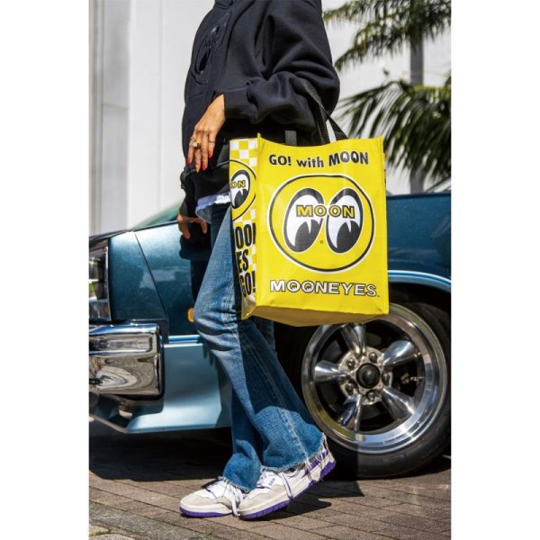 Photo1: MOON Eyeball Eco Tote Bag M (1)
