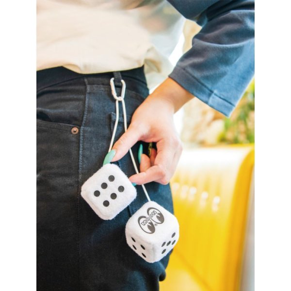 Photo3: MOON Mini Fuzzy Dice (3)