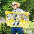 Photo1: MOON Checker Bath Towel (1)
