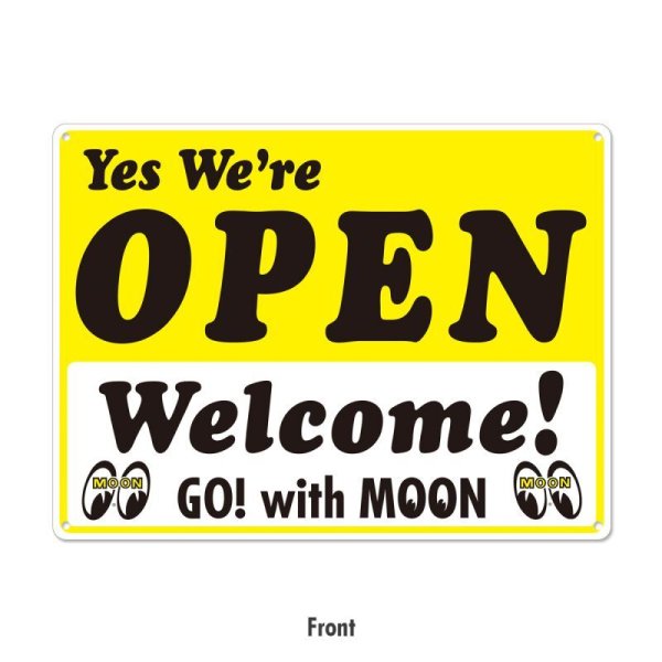 Photo4: MOON Open / Closed Sign Plate (4)