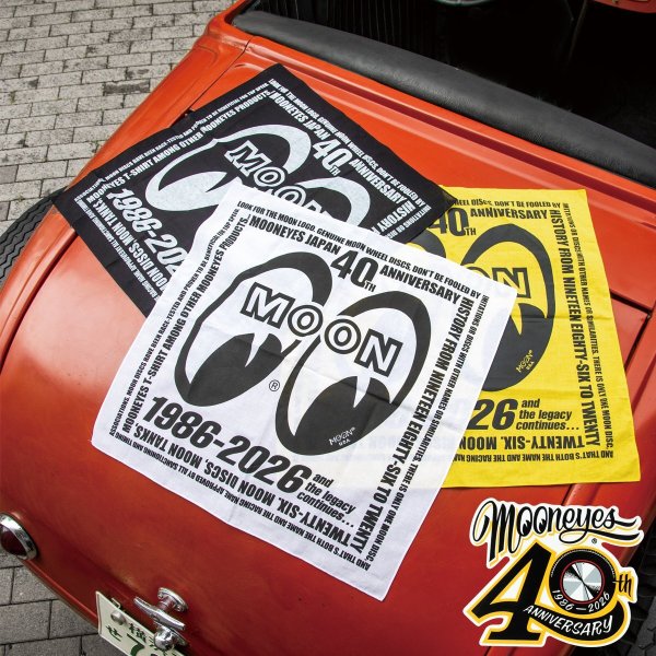 Photo1: MOONEYES 40th Anniv. Square Logo Bandanna (1)