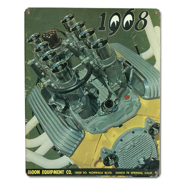 Photo1: Moon Vintage Sign Plate 1968 Front Cover (1)