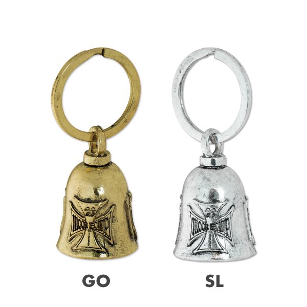 Photo3: MOON Equip. Iron Cross Bell Key Ring (3)