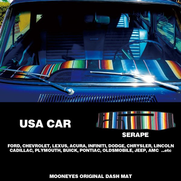 Photo1: USA/American Car Original Serape Pattern Dashboard Cover (Dashmat) (1)