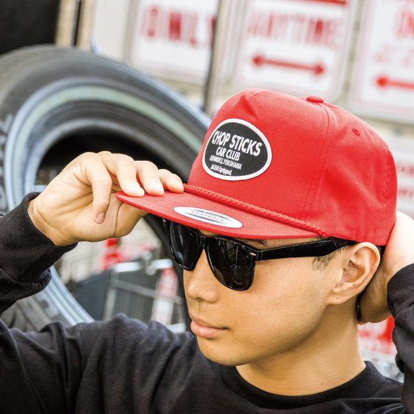 Photo1: Chop Sticks 5 Panel Flat Visor Cap (1)