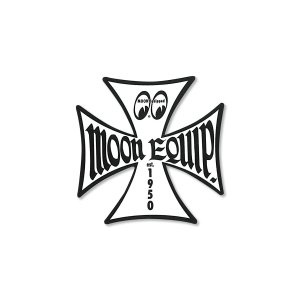 Photo: MOON Equipped Cross Extra Small White Sticker