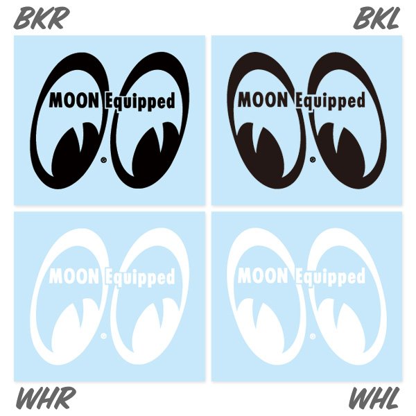 Photo1: MOON Equipped Eye Shape Die Cut Sticker (1)