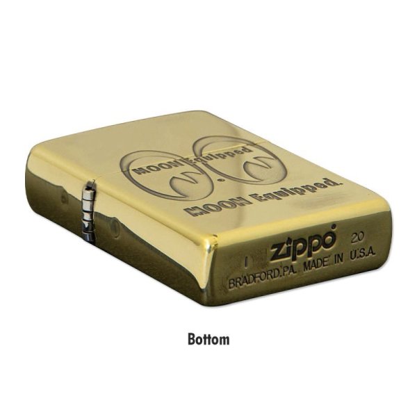 Photo4: MOON Equipped Zippo Lighter (Brass) (4)