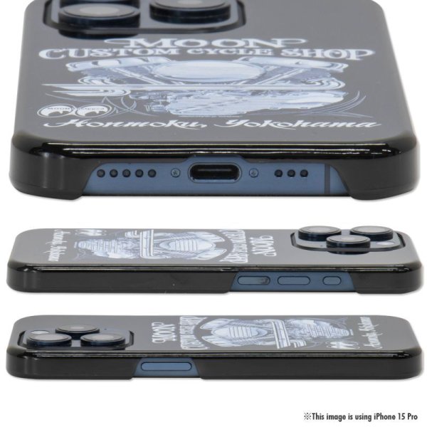 Photo3: MOON Custom Cycle Shop Panhead iPhone 15 Hard Case (3)