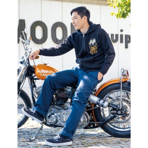 Photo2: MOON Custom Cycle Shop Zip Hoodie (2)