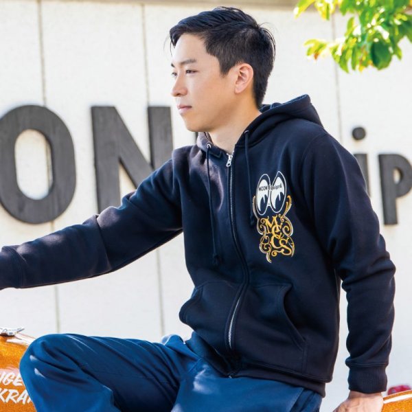 Photo3: MOON Custom Cycle Shop Zip Hoodie (3)