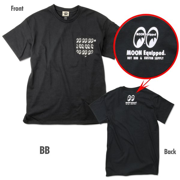 Photo5: MOON Equipped Fabric Pocket T-shirt (5)