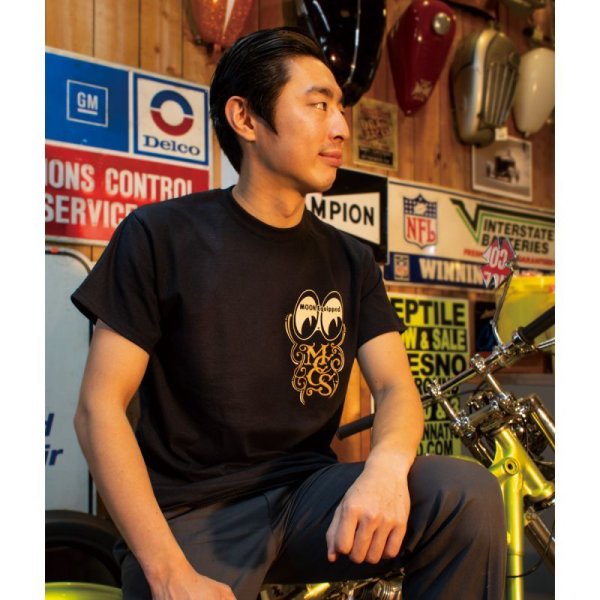 Photo2: MOON Custom Cycle Shop T-shirt (2)