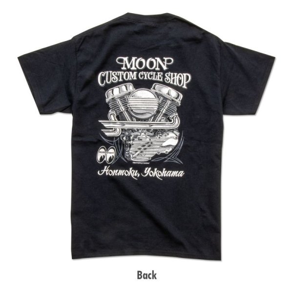 Photo5: MOON Custom Cycle Shop Panhead T-shirt (5)