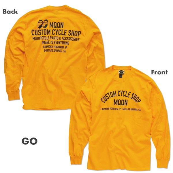 Photo4: MOON Custom Cycle Shop Long Sleeve T-shirt (4)