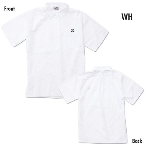 Photo5: MOON Stripe Pull-over Short Sleeve Shirt (5)