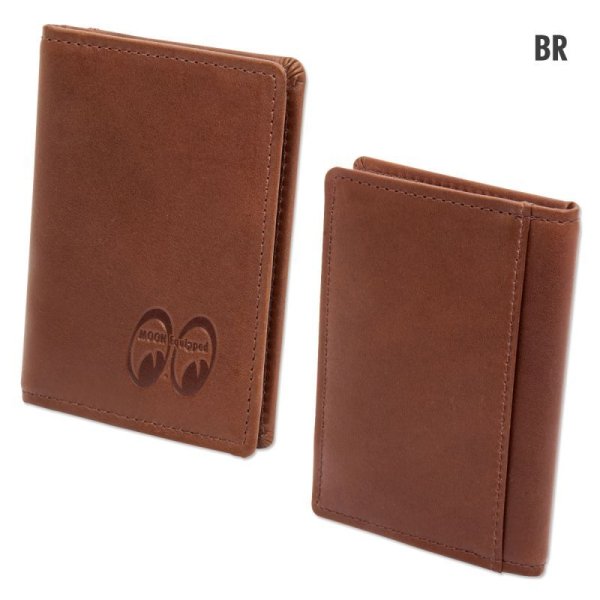 Photo2: MOON Classic Leather Card Case (2)