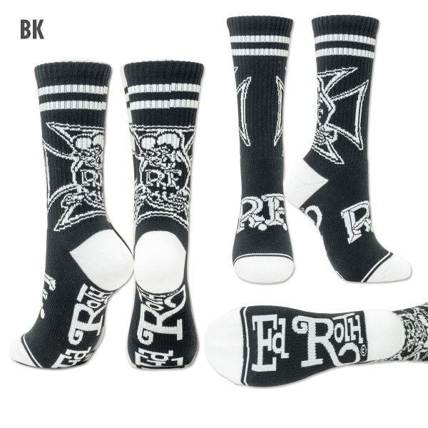 Photo4: Rat Fink Iron Cross Socks (4)